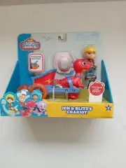 Toy Dino Ranch Jon & Blitz's Chariot Figures Playset Pull Back & Go Action NEW..