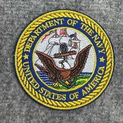 USN Department of the Navy Morale Patch Embroidered Hook Backed Badge, UBACS USA