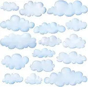 DECOWALL DS-1702 Clouds Kids Wall Stickers Wall Decals Peel and Stick Removable Wall Stickers for Kids Nursery Bedroom Living Room