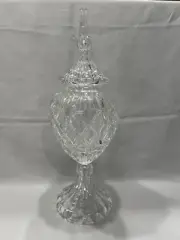 Monument Bohemia Apothecary Display Glass Crystal Unique Jar, 21” Tall, A2177