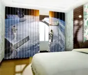 3D Space Earth 43 Blockout Photo Curtain Print Curtains Drapes Fabric Window AU