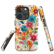 For iPhone 15 Pro Max Tough Protective Cover, Floral Symphony