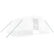 Steel Frame Greenhouse Walk-in Garden Shed Plant Storage House White 5x4x2.3m