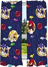 Franco Kids Room Window Curtains Drapes Set, 82 in x 63 in, Sonic The Hedgehog, Anime
