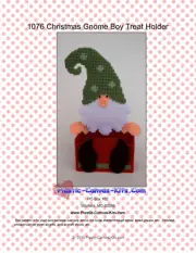 Gnome Treat Holder-Christmas- Plastic Canvas Pattern or Kit