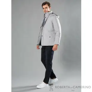 【ROBERTA 諾貝達】簡約時尚 休閒鋪棉夾克外套(灰色)