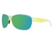 PORSCHE DESIGN Sonnenbrille Pilotenbrille sunglasses P8581 D grau gelb grün NEU