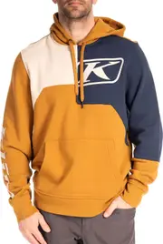 Klim Cliff Hanger, hoodie , color: Orange/Dark Blue/Beige , size: M