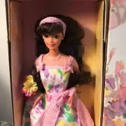 Vintage NRFB 1996 AVON Springtime Petals Brunette Barbie