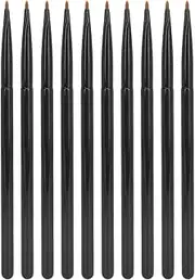 10pcs Lip Liner Brush, Lip Liner Cosmetic Brush, Professional Soft Portable Detail Lip Liner Makeup Brush Tool for Cosmetic Black