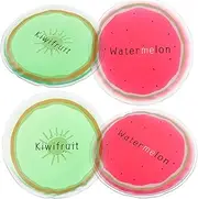 Gatuida 4pcs Fruit Themed Ice Packs Reusable Gel Ice Packs for Decorative Cold Compresses Kiwi Watermelon and Injuries for Camping and Home Use