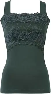 [Bradelis] New York Wire-Free Correction Bra Cami, Happy Bust Enhancement Bra Camisole 24, Green (Forest Green), LL