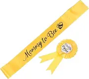 OFFIGAM 1 Set Sunflower Belt Bride Mom Maternity Sash Pregnancy Sash Belt Mommy to Be Sash for Shower Daddy to Be Pin Shower Supplies Mom to Be Sash Weaving