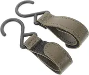 HANABASS 2Pcs Stroller Storage Hooks Durable Stroller Hanging Buckles for Accessories Lightweight and Portable Pram Strap Hangers for Quick Setup and Convenience