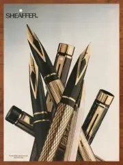 1992 Sheaffer Pens Vintage Print Ad/Poster Gold Writing Man Cave Wall Art 90s