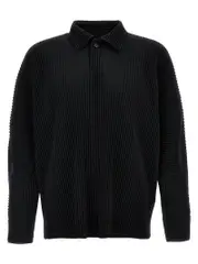 [Homme Plisse' Issey Miyake] Homme Plisse' Issey Miyake-Mc October Polo Nero-Uomo 3