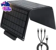 USB Solar Panel: Portable Solar Charger 20W with 2 USB C and USB QC3.0 Port Wate