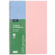 J.Burrows A4 Recycled PP Notebook 120 Page Pink