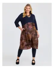 [Taking Shape] Burnout Tulip Dress in Multi