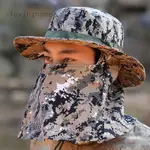 MEN'S OUTDOOR CAMOUFLAGE FISHING CAPS UV PROTECTION FACE NEC