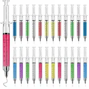 SunAngel MultiColor Macaron Syringe Pens Writes In Black Ink, Party Favors Nurse Pens Imaginary Doctor Play Return Gift Office Supplies (12Color, 24Pieces)