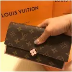 LV M64585 FLORE 錢包 MONOGRAM 小花長夾 發財包 粉裡 大紅裡 手拿包 長夾 女神