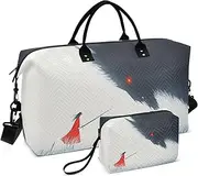 [ZRYSMY] Monster Abstract Warrior Duffel Bag for Traveling, Travel Bag Gym Bag, with Multiple Interior Pockets Shoulder Weekender Bag for Women Men with Toiletry Bag 20.5L x 1.9W x 13.8H, Multi-Colored