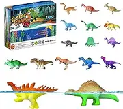 Dinosaur Series - 16pcs Temperature Color Changing Bath Toys, Water Table Toy for Easter Egg Fillers,Goodie Bags Fillers,Themed Party,Classroom Rewards,Carnival Prize, for Kids 3+