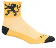 SockGuy Classic Lion of Flanders Socks 3 inch Yellow Small Medium Unisex