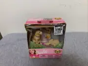 Vintage Mattel 2002 Barbie Twin Nodding Bobble Head Golden Retrievers