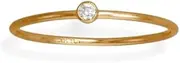 [JewelryWeb] 14/20 Gold Filled CZ Simulated Diamond Thin Ring 1mm 2mm Cubic Zirconia Size 8 Band Style-Ring for Women