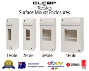 1 to 4 Pole MCB/RCBO/RCD Surface Mount Enclosures (IP30, Aussie Approved)