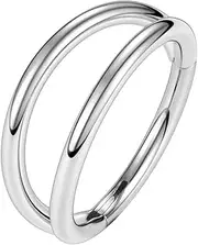 [Generic] Titanium nose ring, double ring titanium alloy closed nose ring