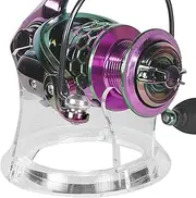 Fishing Reel Display Stand - Non-slip Fishing Reel Storage Holder,Acrylic Angling Gear Bracket, Rotating Wheel Shelf for Counter, Desk