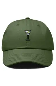 Dalix Martini Embroidered Casual Cap in Olive at Nordstrom One Size