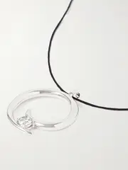 [ANISSA KERMICHE] ANISSA KERMICHE - Charmeur Rope Silver-plated, Cord And Cubic Zirconia Necklace - One size One size Silver