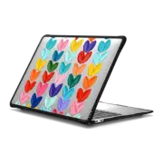 MacBook Air 13-inch (M1 / Intel) Impact Case Clear Polka Daubs Hearts