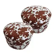 NNEAGS 2X 48x35cm Round Soft Pouffe Seat Cushion Elegant Home Accent D?cor Styli