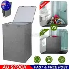 Laundry Basket Dirty Washing Clothes Storage Folding Bin Bag Hamper With Lid