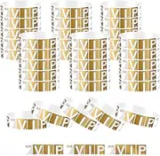 100 Pcs VIP Wristbands for Events Waterproof Wrist Bands VIP Paper Wristbands Party Bracelets Custom Wristbands Identification Wristbands Arm Bands for Events Concerts(Gold)