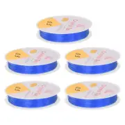 5pcs 0.5mm Elastic String Craft DIY Making Stretchy Cord Thread TPU, Blue