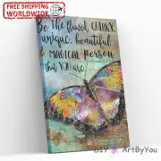 Butterfly Quote Paint By Numbers Canvas Art Draw Artist Painting Oil Kit Home