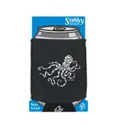 Ow Octopus Diver - Funny Novelty Stubby Holder With Base