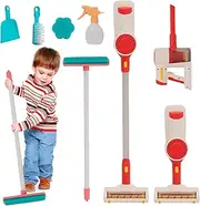 Children's Vacuum Cleaner Toy, 3 in 1 Realistic Suction Children's Cleaning Toy Set with Sound, Pretend Role, Play Housekeeping Toy Set, Sponge Cloth Cleaning Tools