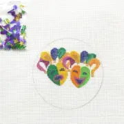 Kate Dickerson Mardi Gras Snow Globe Ornament Handpainted Needlepoint Canvas