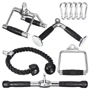 V-Shaped Bar, Pull Down Straight Bar, Double D Handle, D Handle, Tricep Rope