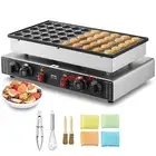 50-Hole Mini Commercial Electric Nonstick Waffle Maker Machine 1800W 220V
