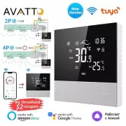 Tuya WiFi Smart Thermostat Switch for Central AC, 3-Speed Fan, Works with Alexa