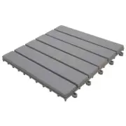 NNEVL Decking Tiles 10 pcs Grey Wash 30x30 cm Solid Acacia Wood