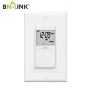 BN-LINK 7 Day Programmable In-Wall Timer Switch Digital for Fans, Lights, Motors